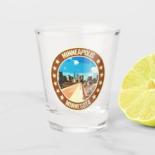 Minneapolis Shot Glas (Voorkant)