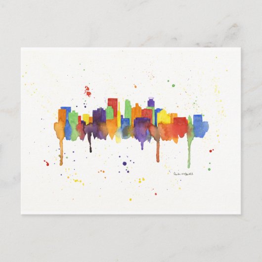 Minneapolis Skyline Briefkaart (Voorkant)