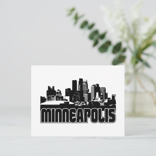Minneapolis Skyline Briefkaart (Staand voorkant)