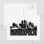 Minneapolis Skyline Briefkaart (Voorkant / Achterkant)