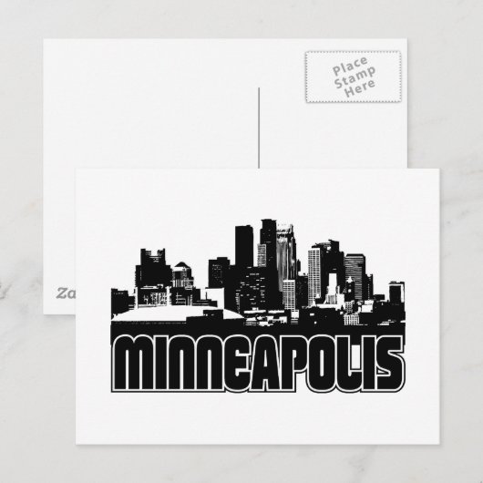Minneapolis Skyline Briefkaart (Voorkant / Achterkant)