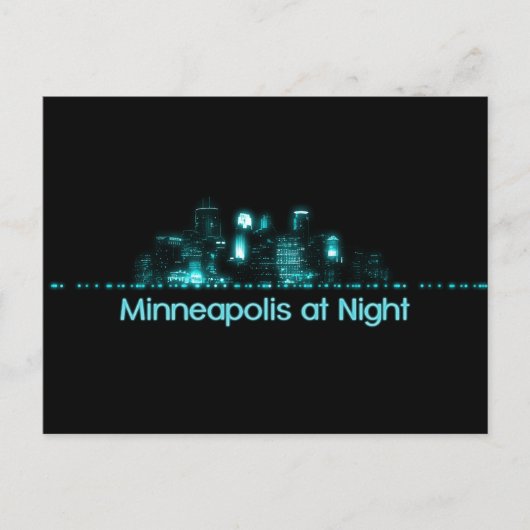 Minneapolis Skyline Briefkaart (Voorkant)