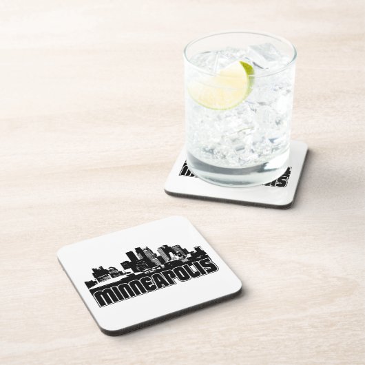 Minneapolis Skyline Drankjes Onderzetter (Rechterzijde)