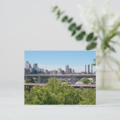 Minneapolis Skyline en Bridges Briefkaart (Staand voorkant)