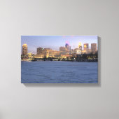 minneapolis skyline en diepgevroren mississippi canvas afdruk (Voorkant)