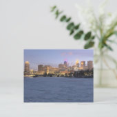 minneapolis skyline en diepgevroren mississippi, p briefkaart (Staand voorkant)
