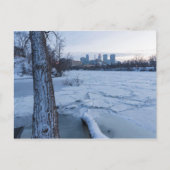 minneapolis skyline en icy mississippi uitnodiging briefkaart (Voorkant)