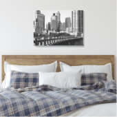 Minneapolis Skyline in daglicht Canvas Afdruk (Insitu (Slaapkamer))