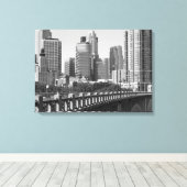 Minneapolis Skyline in daglicht Canvas Afdruk (Insitu (Houten vloer))