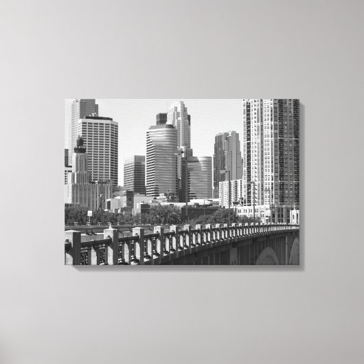 Minneapolis Skyline in daglicht Canvas Afdruk (Voorkant)