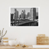 Minneapolis Skyline in daglicht Poster (Keuken)