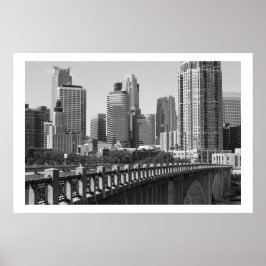 Minneapolis Skyline in daglicht Poster