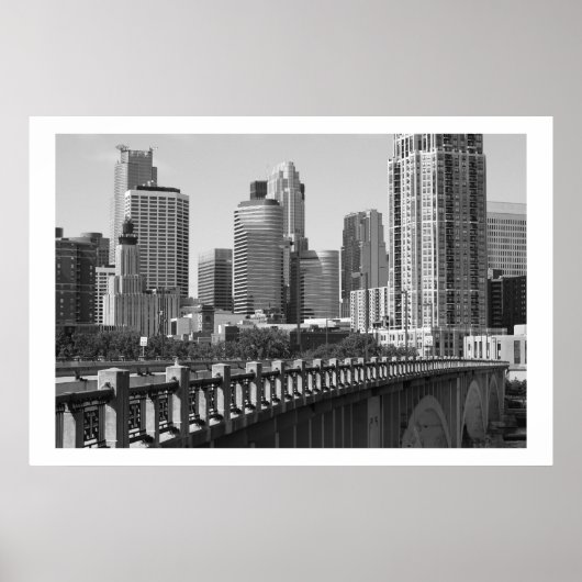 Minneapolis Skyline in daglicht Poster (Voorkant)
