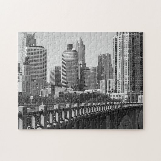 Minneapolis Skyline in Daylight Jigzaag Puzzles Legpuzzel (Horizontaal)