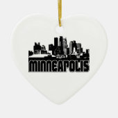 Minneapolis Skyline Keramisch Ornament (Voorkant)