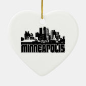 Minneapolis Skyline Keramisch Ornament (Achterkant)