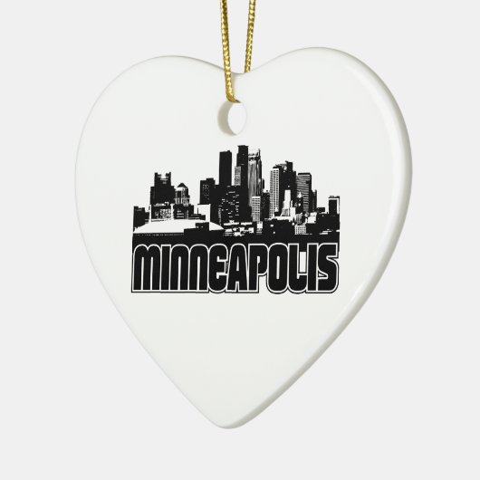 Minneapolis Skyline Keramisch Ornament (Links)