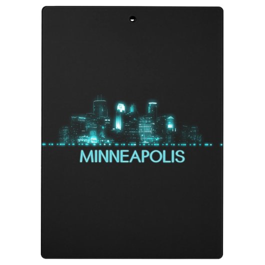 Minneapolis Skyline Klembord (Achterkant)
