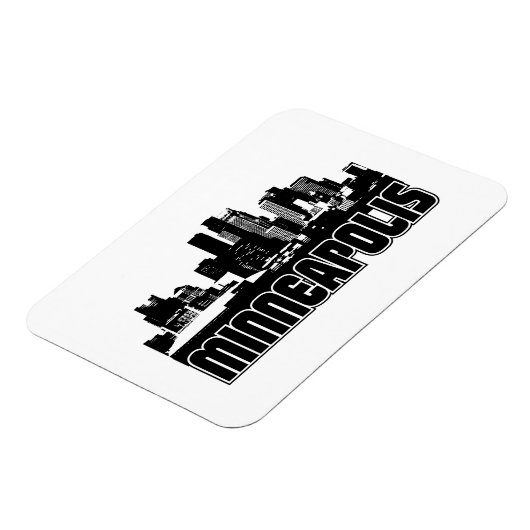 Minneapolis Skyline Magneet (Linkerzijde)