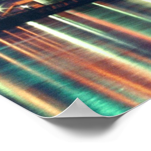 Minneapolis Skyline 's nachts Poster (Hoek)