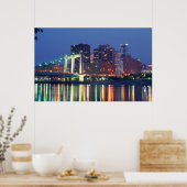 Minneapolis Skyline 's nachts Poster (Keuken)