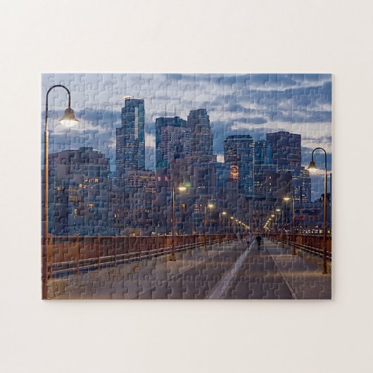 Minneapolis Skyline & Stone Arch Bridge Puzzle 2 Legpuzzel (Horizontaal)