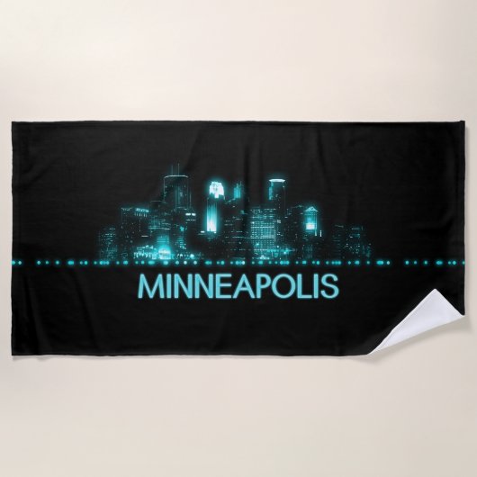 Minneapolis Skyline Strandlaken (Voorkant)