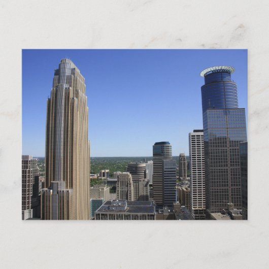 Minneapolis Skyline van de Foshay Tower Briefkaart (Voorkant)