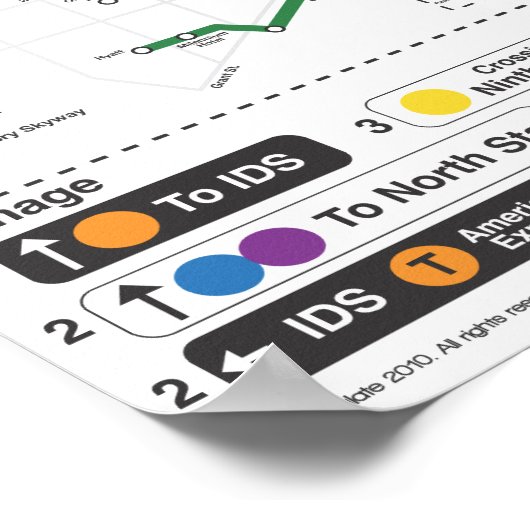 Minneapolis Skyway Map Poster (Hoek)