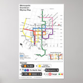 Minneapolis Skyway Map Poster (Voorkant)