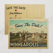 Minneapolis slaat de datum  Briefkaarten op (Voorkant / Achterkant)