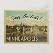 Minneapolis slaat de datum  Briefkaarten op (Voorkant)