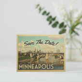Minneapolis slaat de datum  Briefkaarten op (Staand voorkant)