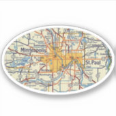 Minneapolis St. Paul  Map Sticker (Voorkant)