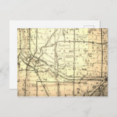 Minneapolis-St Paul (Twin Cities),  MN-kaart Briefkaart (Voorkant / Achterkant)