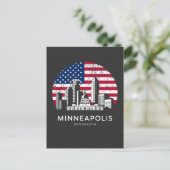 Minneapolis Stad Minnesota Vlag Briefkaart (Staand voorkant)
