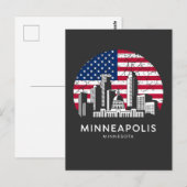 Minneapolis Stad Minnesota Vlag Briefkaart (Voorkant / Achterkant)