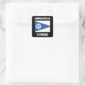 Minneapolis Sterk  Vierkante Sticker (Tas)
