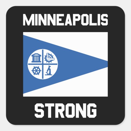 Minneapolis Sterk  Vierkante Sticker (Voorkant)