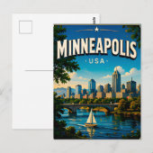 Minneapolis Stone Arch Bridge Aandenken Briefkaart (Voorkant / Achterkant)