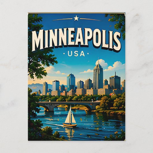 Minneapolis Stone Arch Bridge Aandenken Briefkaart (Voorkant)
