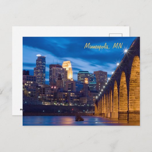 Minneapolis Stone Arch Bridge Briefkaart (Voorkant / Achterkant)
