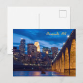 Minneapolis Stone Arch Bridge Briefkaart (Voorkant / Achterkant)