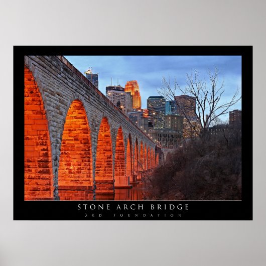 Minneapolis Stone Arch Bridge Poster (Voorkant)