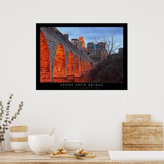 Minneapolis Stone Arch Bridge Poster (Keuken)