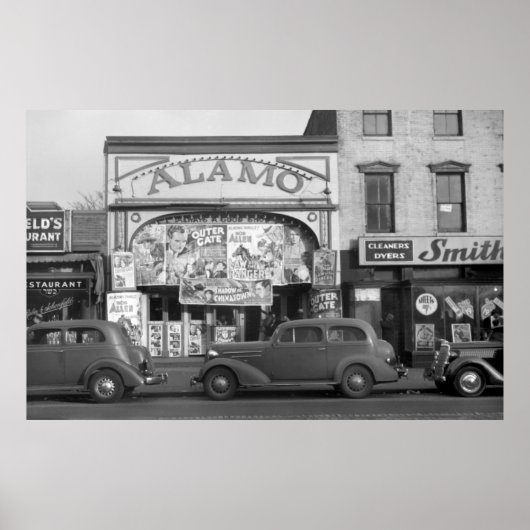 Minneapolis Street Scene, 1930 Poster (Voorkant)