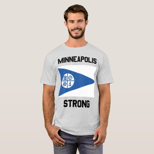 Minneapolis Strong Men’s Basic T-Shirt (Voorkant volledig)