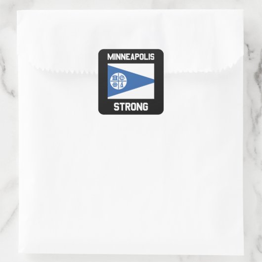 Minneapolis Strong  Vierkante Sticker (Tas)