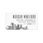 Minneapolis | Vette gestileerde Skyline | Etiket (Voorkant)