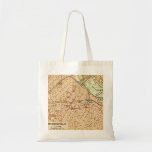 Minneapolis Vintage Kaart Boodschappentas Tote Bag